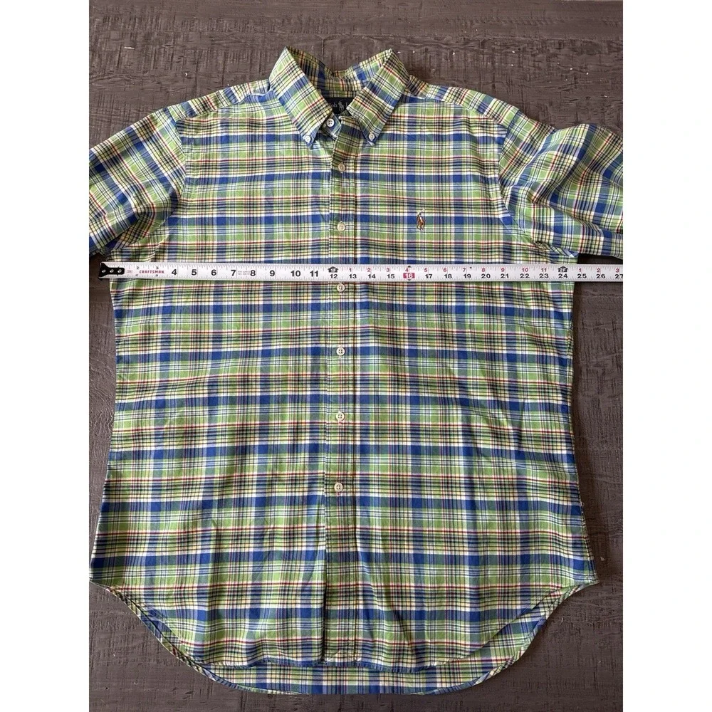 Ralph Lauren Shirt Men's L Classic Fit Button Down Plaid Long Sleeve‎ Pony Logo